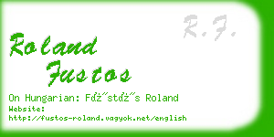 roland fustos business card